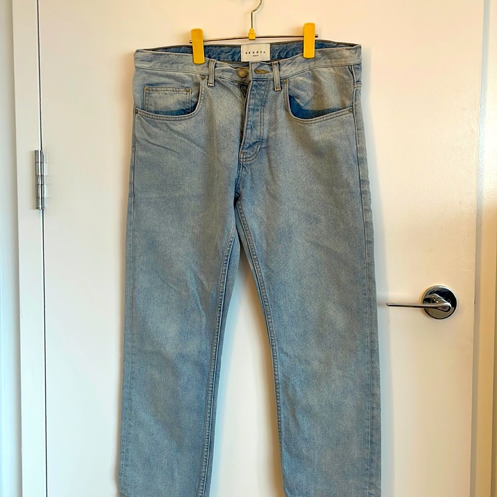 Sandro Paris light wash cropped jeans - waist size 34